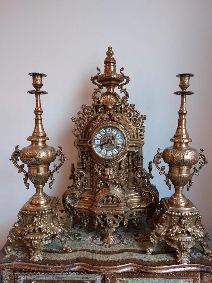 Franz-Hermle imperial klok & kandelaars, Antiek en Kunst, Antiek | Klokken, Ophalen