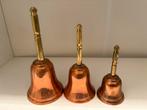 Set van 3 koperen belletjes., Antiek en Kunst, Ophalen