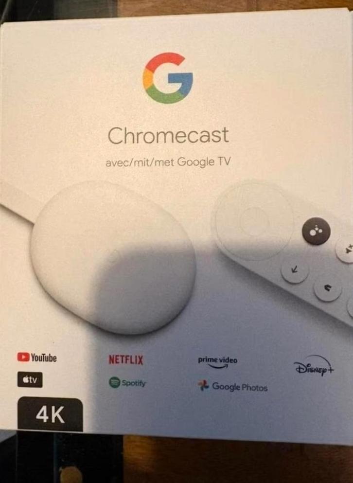 Google Chromecast 4k uitvoering, Audio, Tv en Foto, Mediaspelers, Zo goed als nieuw, Ophalen of Verzenden