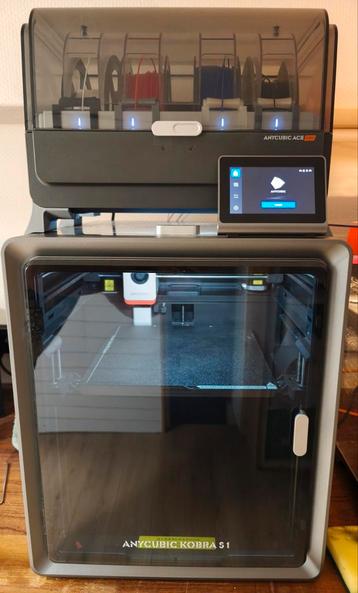 Anycubic kobra S1 combo 4 couleurs, Computers en Software, 3D Printers, Ophalen, Zo goed als nieuw