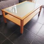 Salontafel Hulsta met glazen blad te koop, Ophalen, 100 tot 150 cm, Glas, 50 tot 100 cm