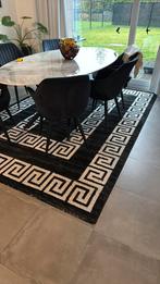 Vloerkleed zwart modern, 200 cm ou plus, Noir, 200 cm ou plus, Comme neuf