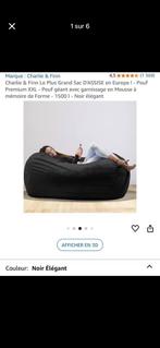 Pouf géant avec garnissage, Huis en Inrichting, Zitzakken, Ophalen, Zo goed als nieuw, Zwart, Zitzak