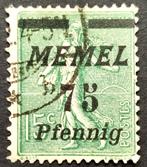 Memel type zaaister opdrukzegel 1922, Timbres & Monnaies, Timbres | Europe | Allemagne, Autres périodes, Affranchi, Enlèvement ou Envoi
