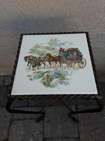 Plantentafetje met tegeltje !  RETRO  LIEFHEBBERS  beschikbaar voor biedingen