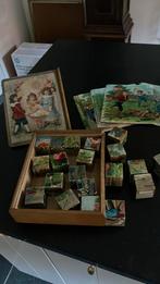 Boîte à blocs ancienne en bois avec 6 gravures et 20 blocs, Antiquités & Art, Antiquités | Jouets, Enlèvement ou Envoi