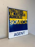 SOMECA trekkers emaille reclamebord, Ophalen of Verzenden, Gebruikt, Reclamebord