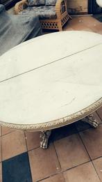 zware houten tafel, Maison & Meubles, Tables | Tables de salon, Ovale, Utilisé, Enlèvement ou Envoi