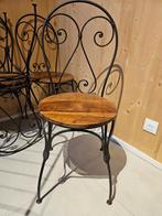 4 gietijzeren eetkamer stoelen, Huis en Inrichting, Ophalen, Gebruikt, Zwart, Metaal