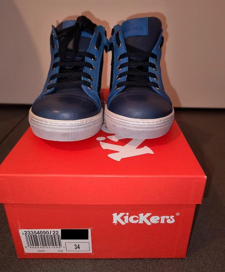 Lederen hoge schoenen, Kickers (maat 34), Kinderen en Baby's, Kinderkleding | Schoenen en Sokken, Nieuw, Schoenen, Jongen, Ophalen of Verzenden