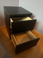 Zwart nachtkastje MALM ikea, Huis en Inrichting, Slaapkamer | Nachtkastjes, Ophalen, Zo goed als nieuw