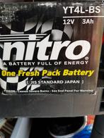 Batterie nitro YT4L-BS, Vélos & Vélomoteurs, Pièces de cyclomoteur | Général, Enlèvement ou Envoi, Neuf