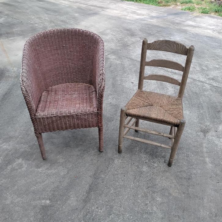 rieten stoelen, Antiek en Kunst, Antiek | Meubels | Stoelen en Sofa's, Ophalen