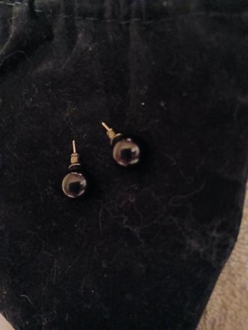 Nouvelles boucles d'oreilles en perles noires, Envoi, Neuf