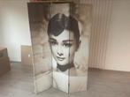 Audrey Hepburn kamerscherm 3 panelen, Huis en Inrichting, Woonaccessoires | Kamerschermen, Ophalen, Gebruikt