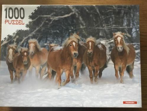 Puzzel PTZ 1000 stukjes Paarden (NIEUW), Hobby en Vrije tijd, Denksport en Puzzels, Nieuw, Legpuzzel, 500 t/m 1500 stukjes, Ophalen of Verzenden