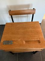 Retro schoolbankje, Kinderen en Baby's, Kinderkamer | Tafels en Stoelen, Ophalen, Gebruikt