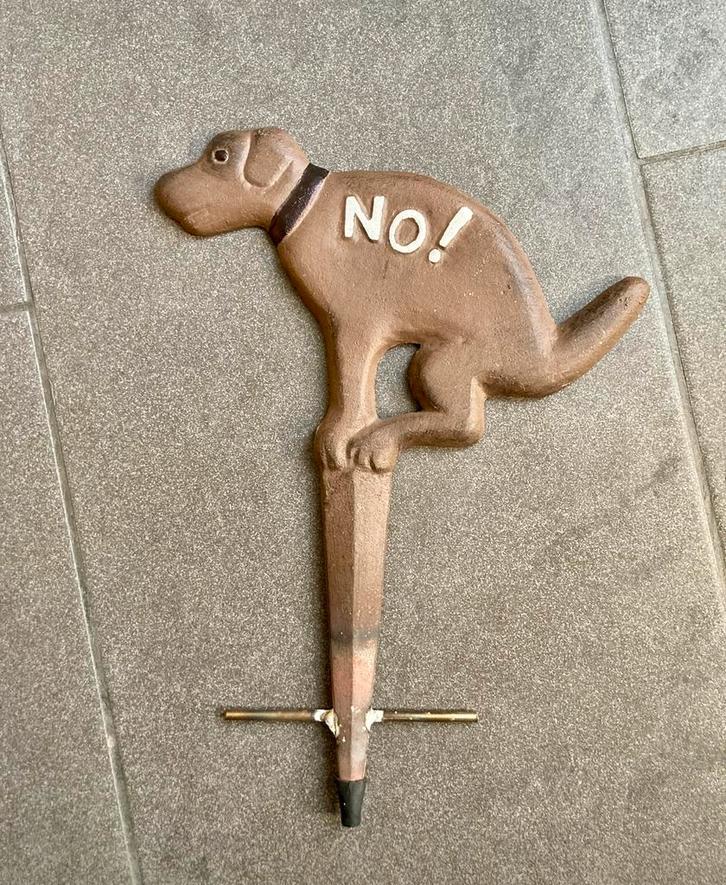 Panneau d'interdiction pour chiens de ne pas déféquer,, Jardin & Terrasse, Statues de jardin, Neuf, Animal, Métal, Enlèvement ou Envoi