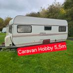 Caravan 4 slaapplaatsen Badkamer camping stacaravan werfkeet, Caravans en Kamperen, Caravans, Rondzit, Hobby, 2 aparte bedden
