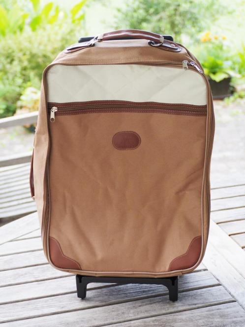 Bruine opplooibare vintage reiskoffer op wieltjes, Damart, Handtassen en Accessoires, Tassen | Reistassen en Weekendtassen, Zo goed als nieuw
