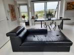 Zwart leren dagbed, Ophalen, Gebruikt, 150 tot 200 cm, Leer