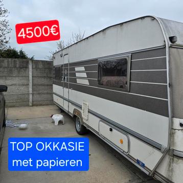Caravan Hymer met papieren slaapkamer Badkamer wc stacaravan beschikbaar voor biedingen