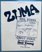 NEIL YOUNG 1976 originele ADVERTENTIE ZUMA 34cm x 27cm, Affiche, Œuvre d'art ou Peinture, Utilisé, Enlèvement ou Envoi