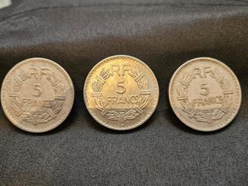 5 francs lavrillier 1948 B 1949 B et 1952