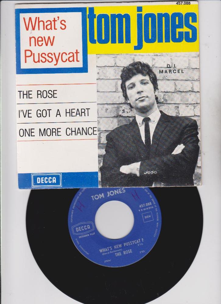 EP Tom Jones – What's New Pussycat+3   1965, CD & DVD, Vinyles Singles, Utilisé, EP, Pop, 7 pouces, Enlèvement ou Envoi
