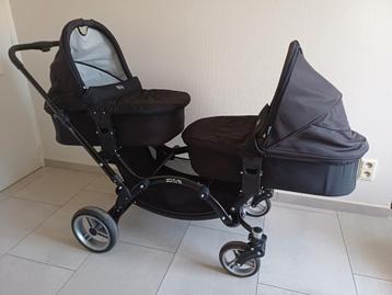 Tweelingbuggy Zoom ABC Design, met wiegjes en zitjes beschikbaar voor biedingen
