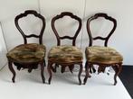 3 antieke stoelen - acajou - te renoveren, Ophalen
