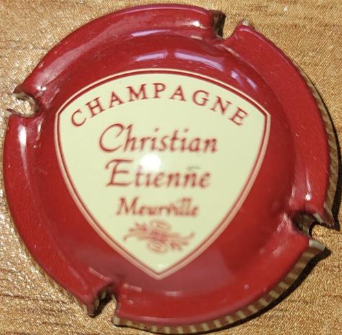 Capsule Champagne Christian ETIENNE bordeaux & crème nr 02, Collections, Vins, Neuf, Champagne, France, Enlèvement ou Envoi