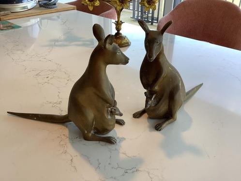 Twee kangoeroes uit de jaren 50/60, Antiquités & Art, Antiquités | Bronze & Cuivre, Cuivre, Enlèvement