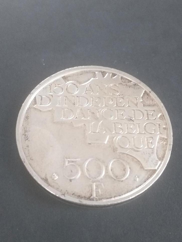 Pièce commémorative 500 F, Timbres & Monnaies, Monnaies | Belgique, Argent, Argent, Envoi