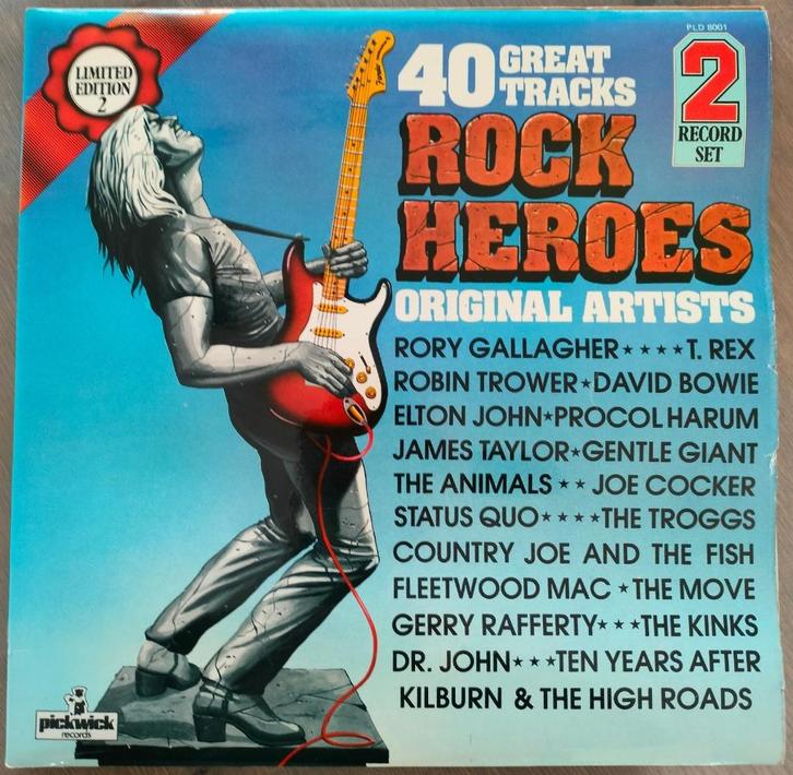 Rock Heroes - 40 great tracks, Cd's en Dvd's, Vinyl | Rock, 12 inch, Ophalen of Verzenden