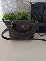 Longchamp Le Pliage mini zwart leder, Handtassen en Accessoires, Tassen | Damestassen, Ophalen of Verzenden, Zo goed als nieuw