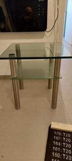 bijzet tafel, Huis en Inrichting, Tafels | Bijzettafels, Glas, 60 cm of meer, 55 tot 75 cm, Modern
