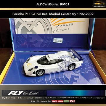 RM01 Fly Porsche 911 GTI98 Real Madrid Centenary 1902-2002‼️ beschikbaar voor biedingen