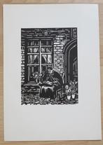 Houtsnede Frans Masereel: Brugge: de kantkloster, Antiek en Kunst, Kunst | Etsen en Gravures, Verzenden