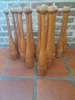 16Vintage houten jongleerstokken - kegels - gymnastiek clubs, Antiek en Kunst, Ophalen of Verzenden