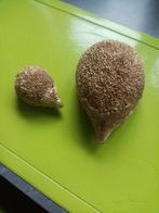 Decoratie moeder egel met kind goudkleurig, Verzamelen, Mineralen en Fossielen, Ophalen of Verzenden