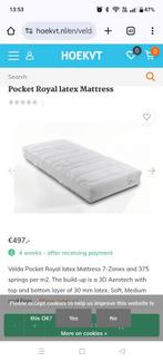 2 één persoons matrassen van Velda, Huis en Inrichting, Ophalen, Eenpersoons, Zo goed als nieuw, 80 cm
