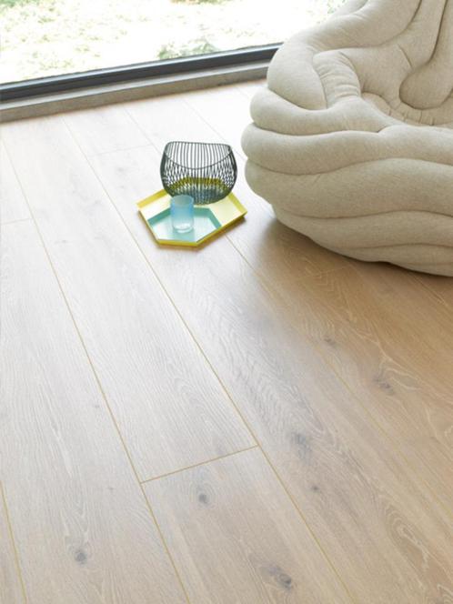Lamel Parket click Oak Plank Country 254 Light Eik 15mm dik, Huis en Inrichting, Stoffering | Vloerbedekking, Nieuw, Parket, Crème