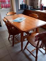 Keukentafel en vier stoelen, Huis en Inrichting, Complete eetkamers, Ophalen, Gebruikt