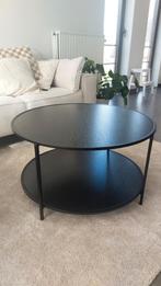 Zwart ronde salontafel, 50 à 100 cm, Modern, Rond, 50 à 100 cm