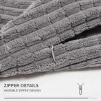 Housse de coussin avec fermeture éclair cachée 40x40 cm 2 pi, Maison & Meubles, Neuf, Gris, -, -