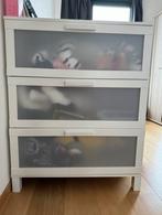 Commode Brimnes 3 tiroirs - faces translucides, 3 ou 4 tiroirs, 25 à 50 cm, Moins de 100 cm, Enlèvement