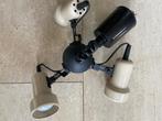 Vintage hanglamp 3 spots pull down, Ophalen, Kunststof