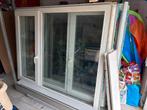 3x Grote pvc ramen, Doe-het-zelf en Bouw, Raamkozijnen en Schuifdeuren, Ophalen, Zo goed als nieuw