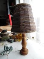 lampe avec pied en bois et tissu des années 1970, Enlèvement ou Envoi